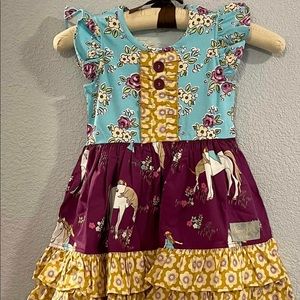 Eleanor Rose Unicorn Dress size 3-4